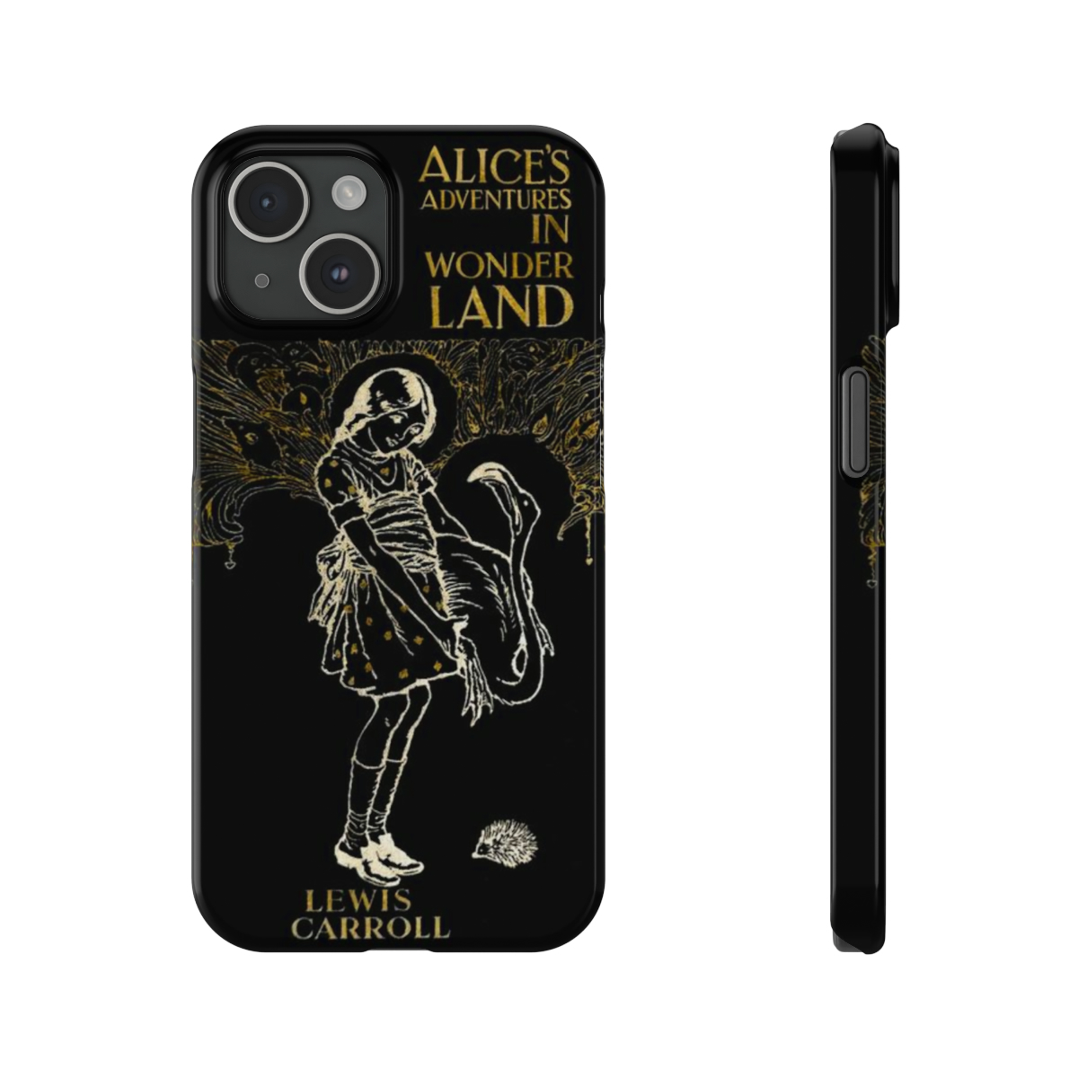 Alice with Flamingo Phone Case — Black