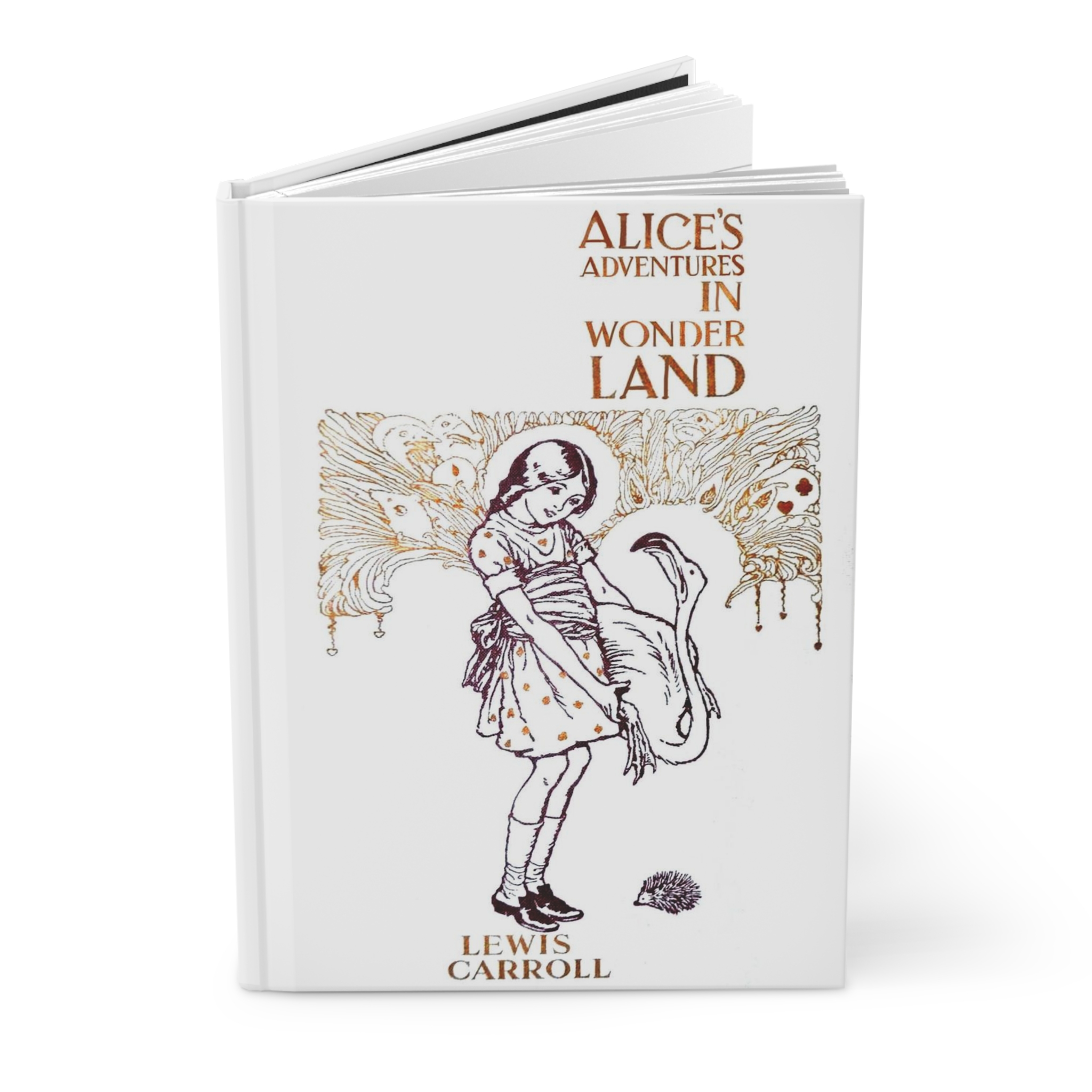 Alice with Flamingo Journal — White