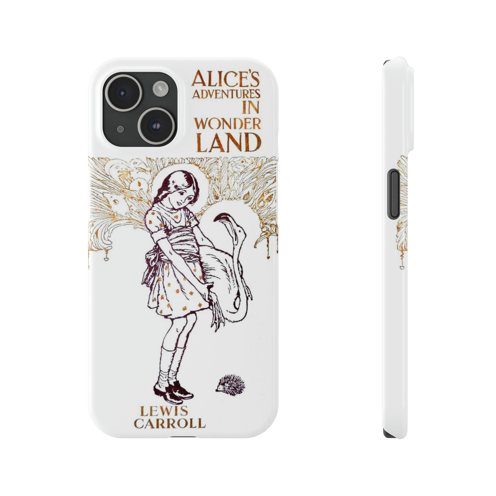 Alice with Flamingo Phone Case — White