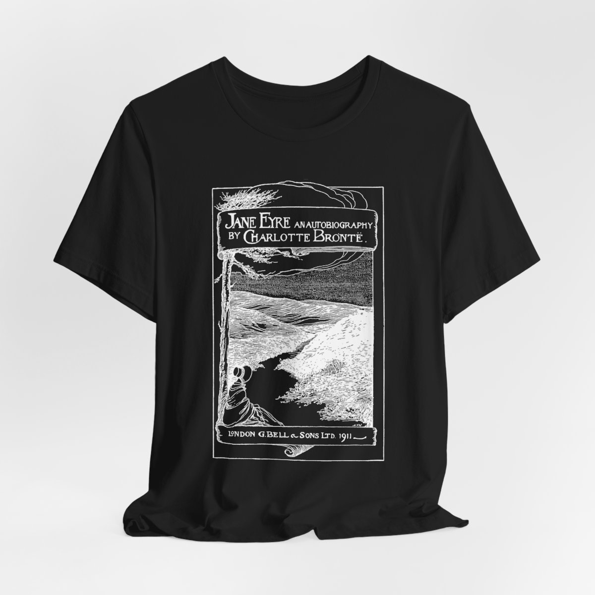 Jane Eyre Book Cover T-shirt — Black