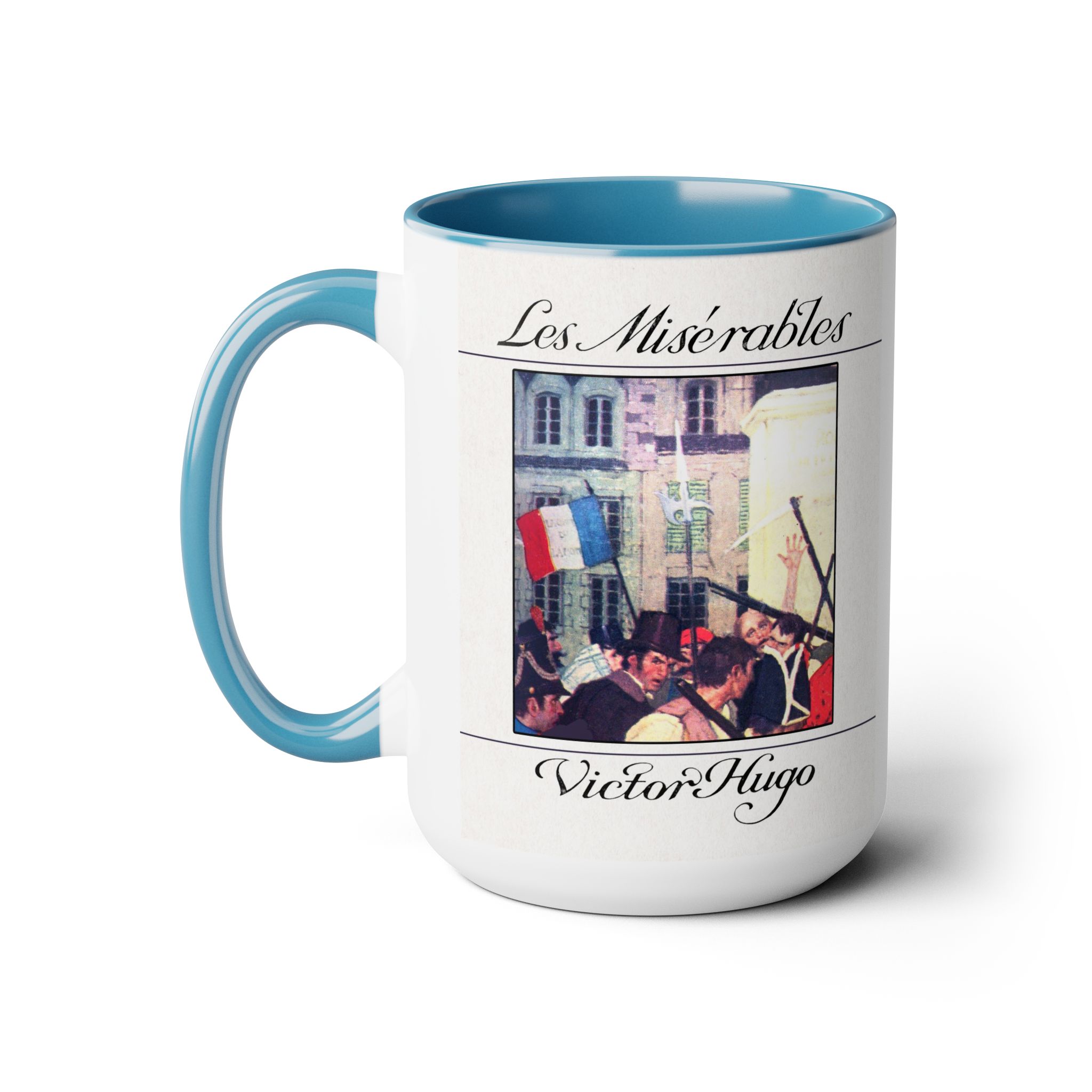 Les Misérables Book Cover Mug — Light Blue