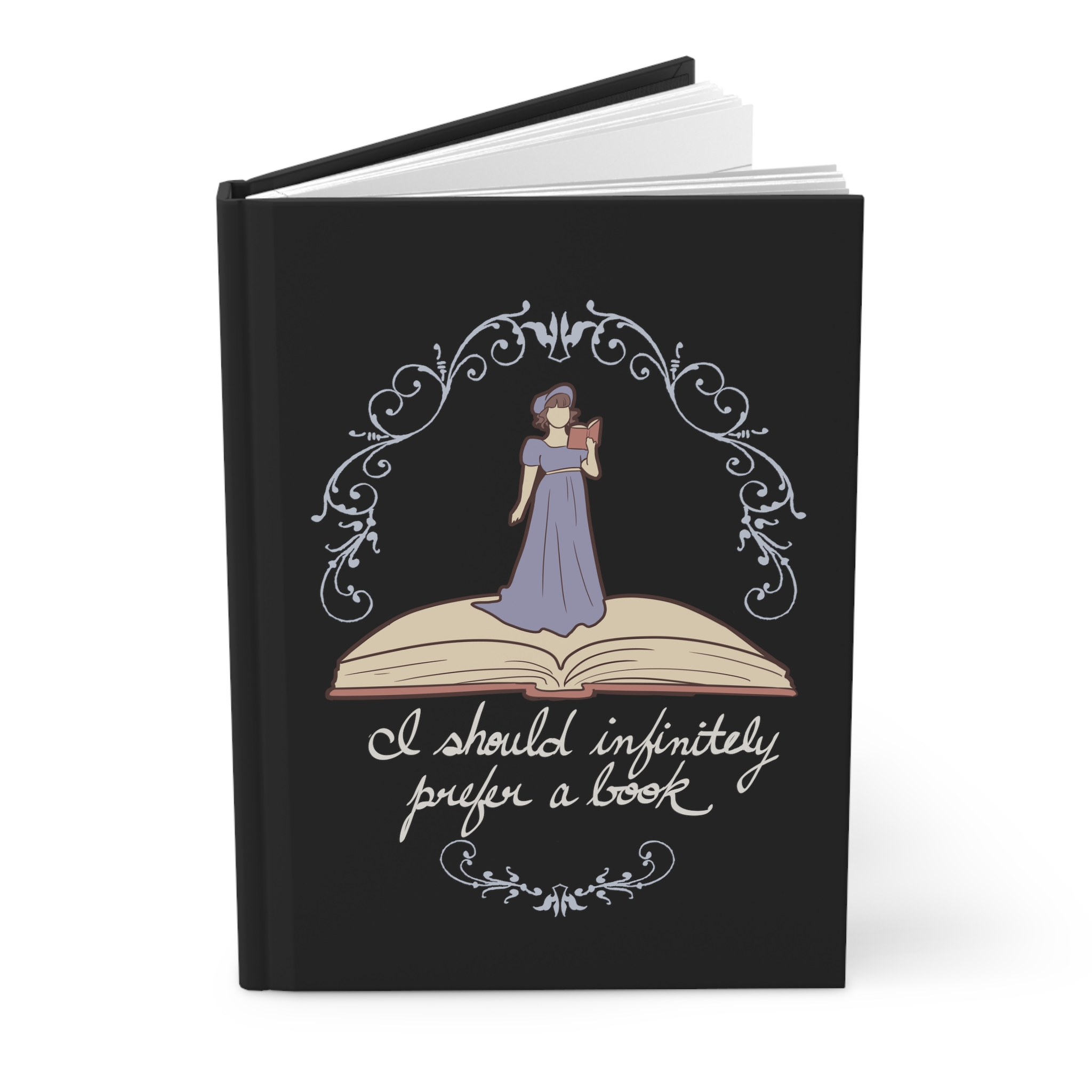 Pride and Prejudice "Prefer a Book" Journal — Black