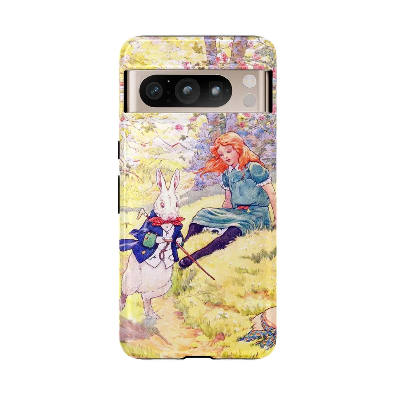 Alice with White Rabbit Phone Case