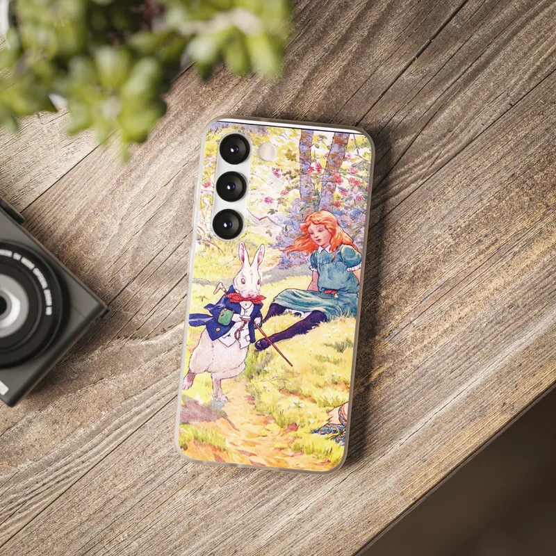 Alice with White Rabbit Phone Case