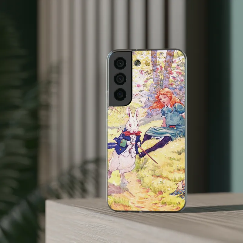 Alice with White Rabbit Phone Case