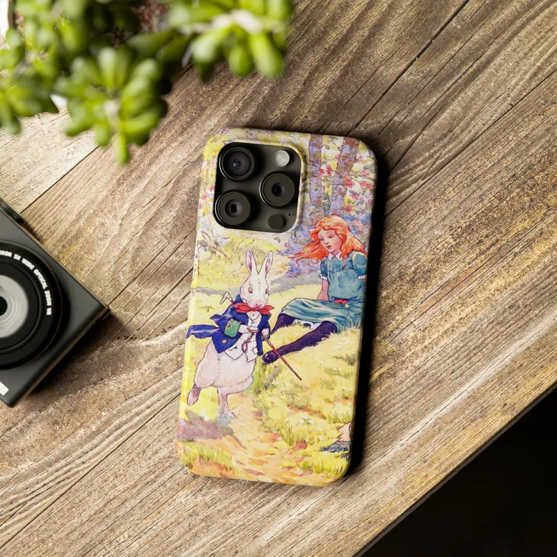 Alice with White Rabbit Phone Case