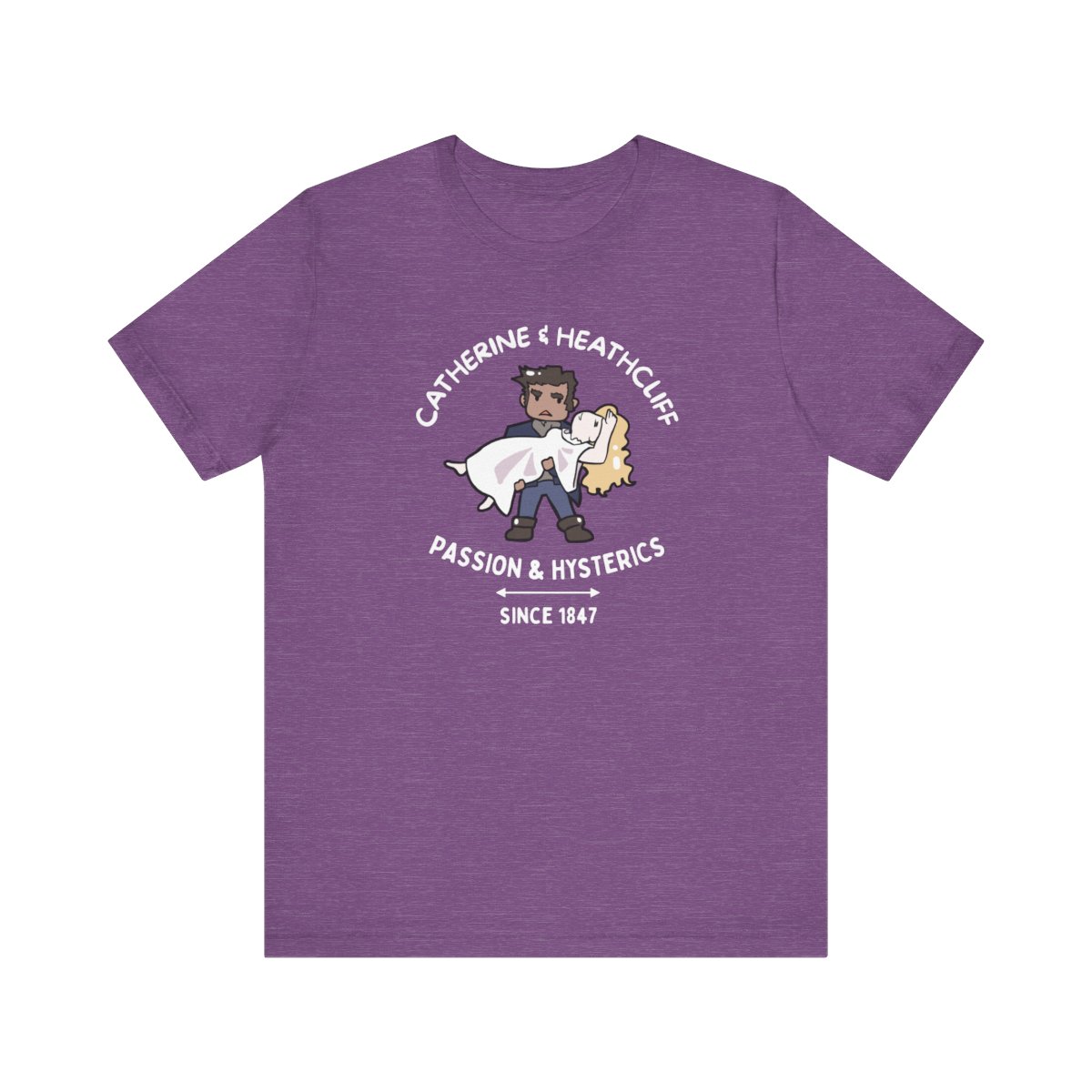 Wuthering Heights Catherine & Heathcliff T-shirt — Purple