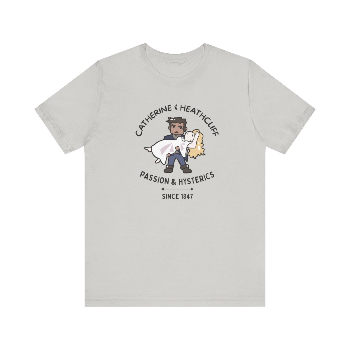 Wuthering Heights Catherine & Heathcliff T-shirt — Silver